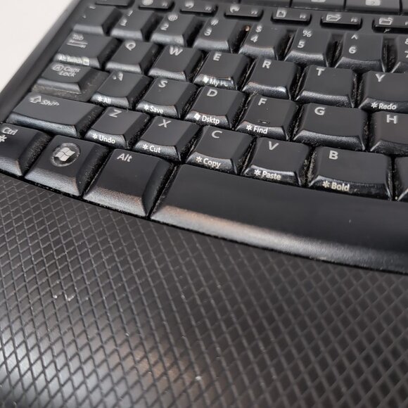 Microsoft Comfort Curve Keyboard 5000 w/ USB Dongle TESTED Black WUG0872 Slim - Picture 5 of 15